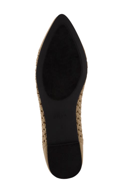 Mia Lovi Knit Pointed Toe Flat In Sand Fly K