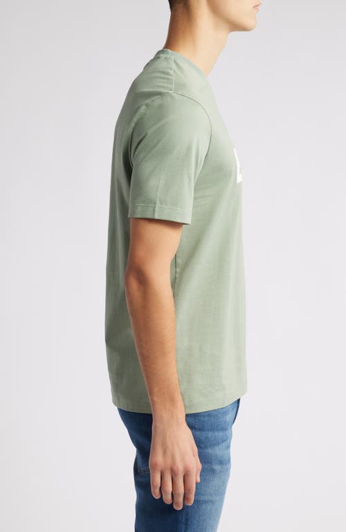 Hugo Boss Boss Tiburt Logo Graphic T-shirt In Green