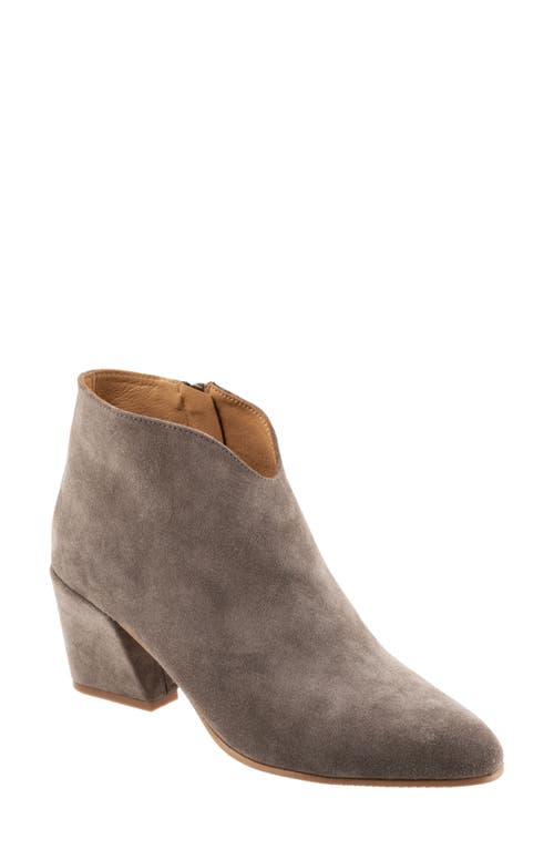 Bueno Sophie Block Heel Bootie Taupe Suede at Nordstrom,