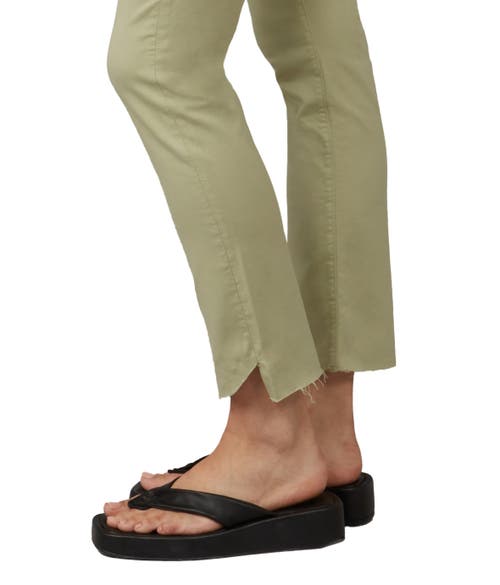 Shop Lola Jeans Kate High Rise Slim Jeans In Sage