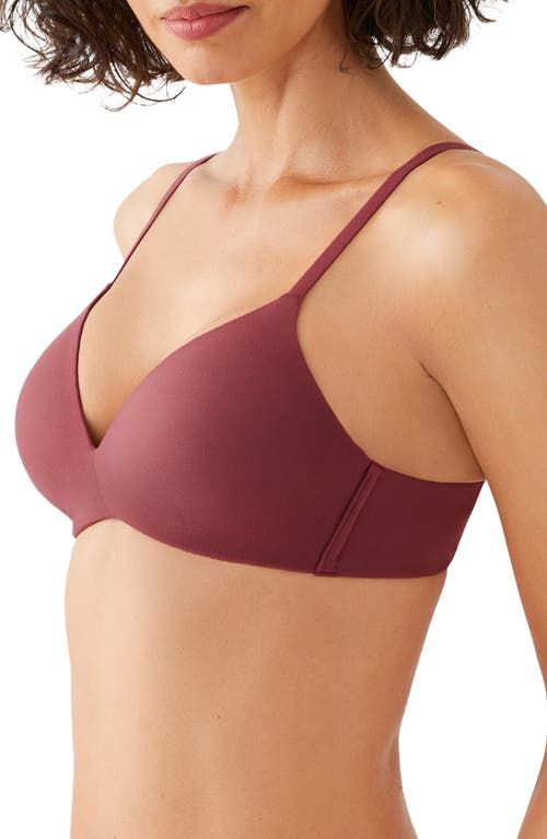 Shop Wacoal How Perfect Wire Free T-shirt Bra In Cordovan