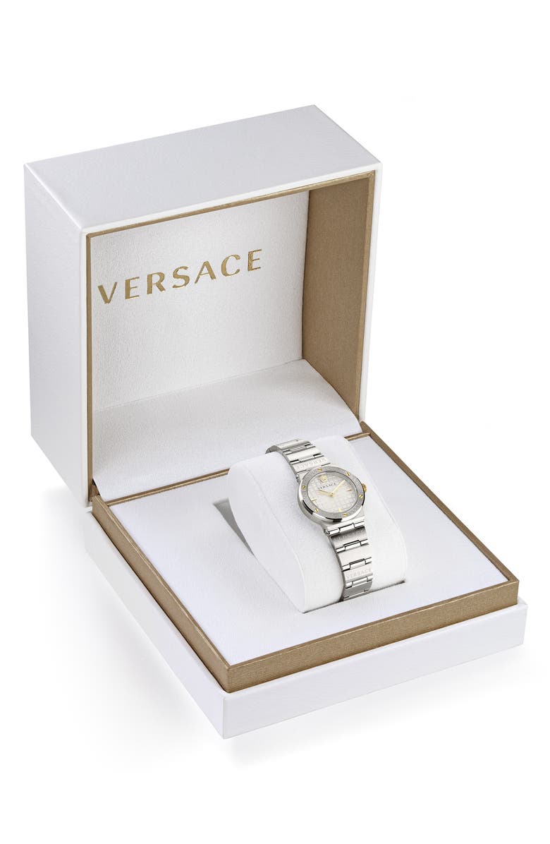 Versace Greca Logo Bracelet Watch, 27mm, Alternate, color, 