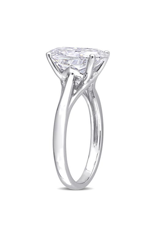 Delmar Oval Lab-created Moissanite Ring In White