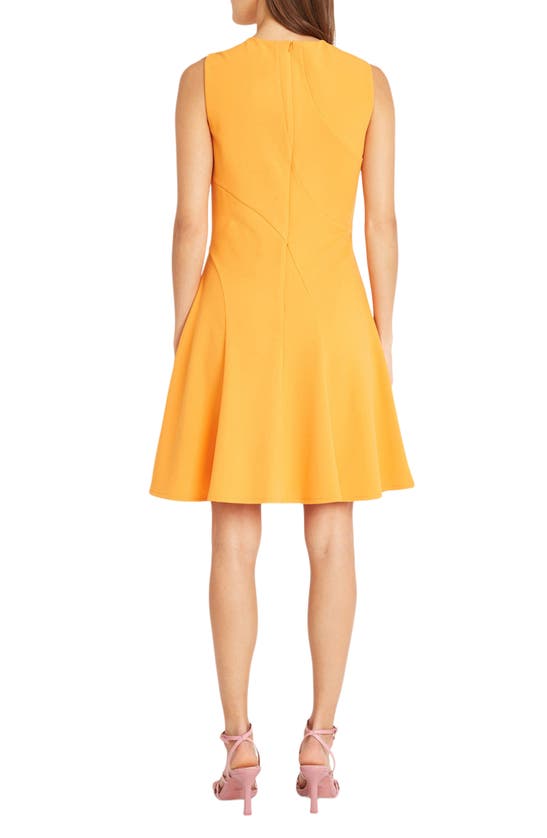 Shop Donna Morgan For Maggy Sleeveless Fit And Flare Dress In Flame Orange