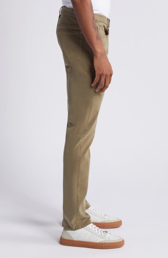 Shop Frame L'homme Slim Fit Five-pocket Twill Pants In Bay Leaves