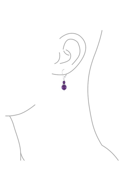 Bling Jewelry Resin Drop Earrings In Purple