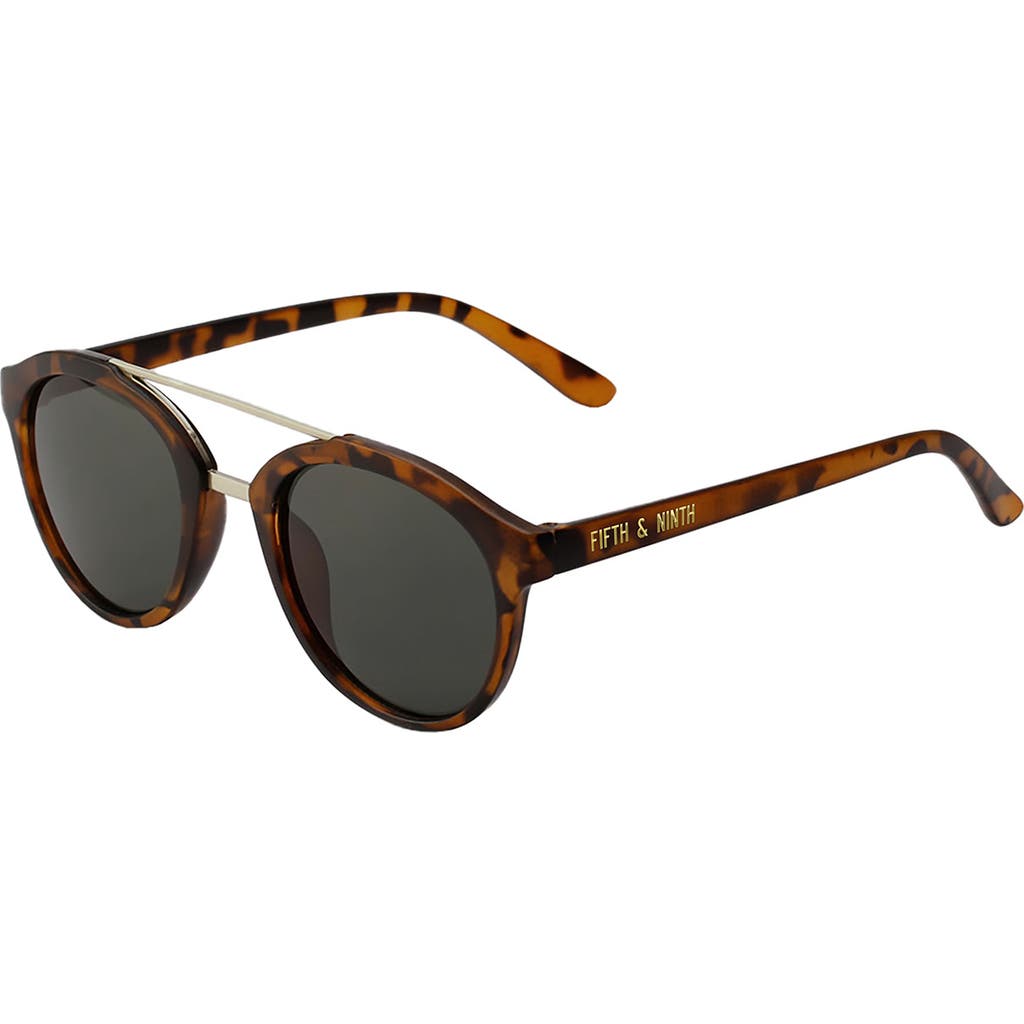 Fifth & Ninth Camden 48mm Round Sunglasses In Brown