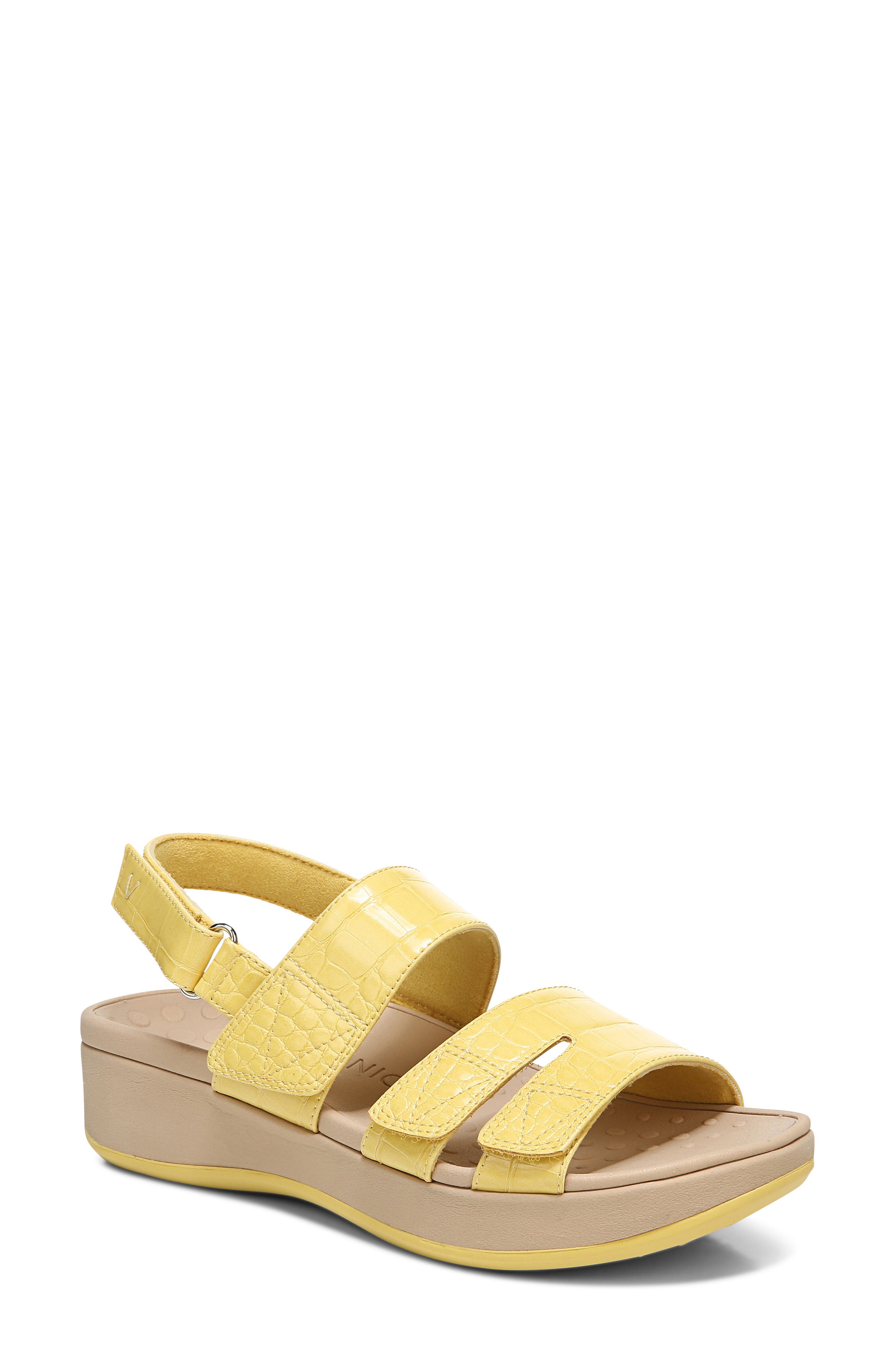 vionic yellow sandals