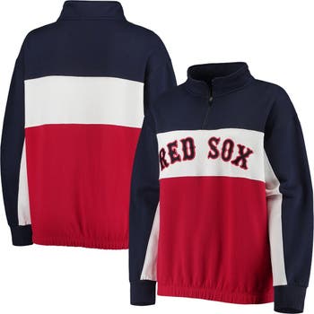 Women's Fanatics Branded Royal/Red Chicago Cubs Plus Size Colorblock  Quarter-Zip Sweatshirt