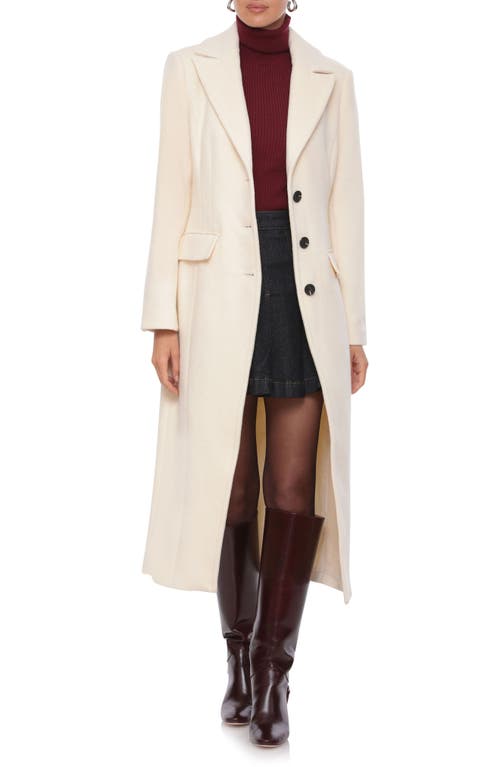 Shop Avec Les Filles Cutaway Tailored Maxi Coat In Creme