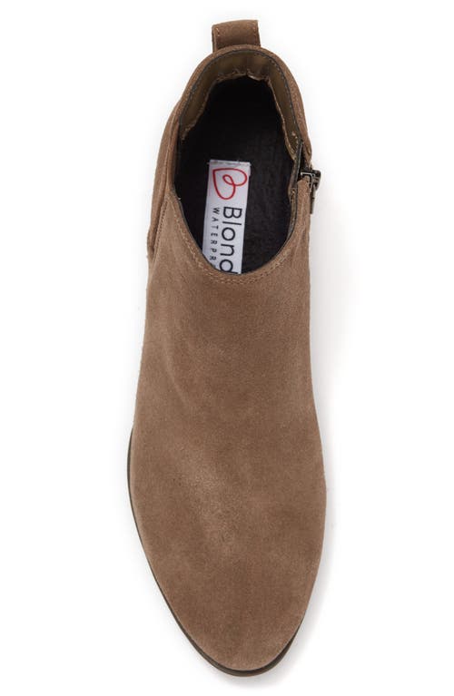 Shop Blondo Victory Waterproof Bootie In Dk Taupe Suede