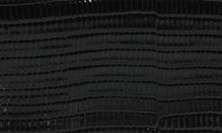 Alexis Bittar Twisted Lizard-embossed Clutch Bag In Black
