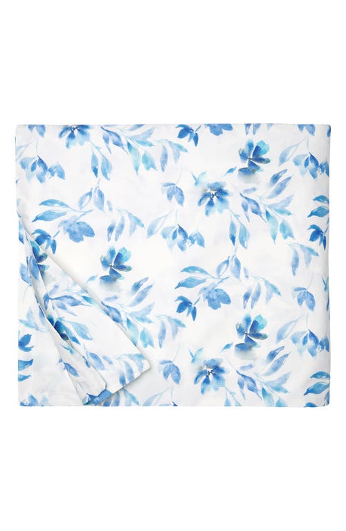 SFERRA Procida Floral Cotton Percale Duvet Cover in Cobalt at Nordstrom