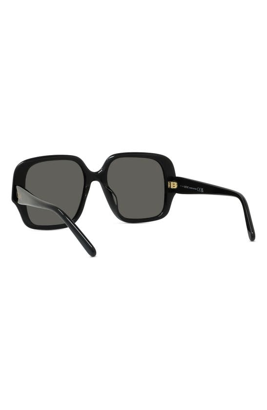 Loewe Thin 54mm Square Sunglasses In Shiny Black / Smoke