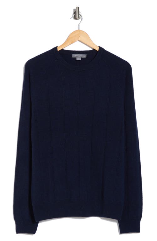 Bruno Magli Amicale Wide Rib Cashmere Sweater In Navy