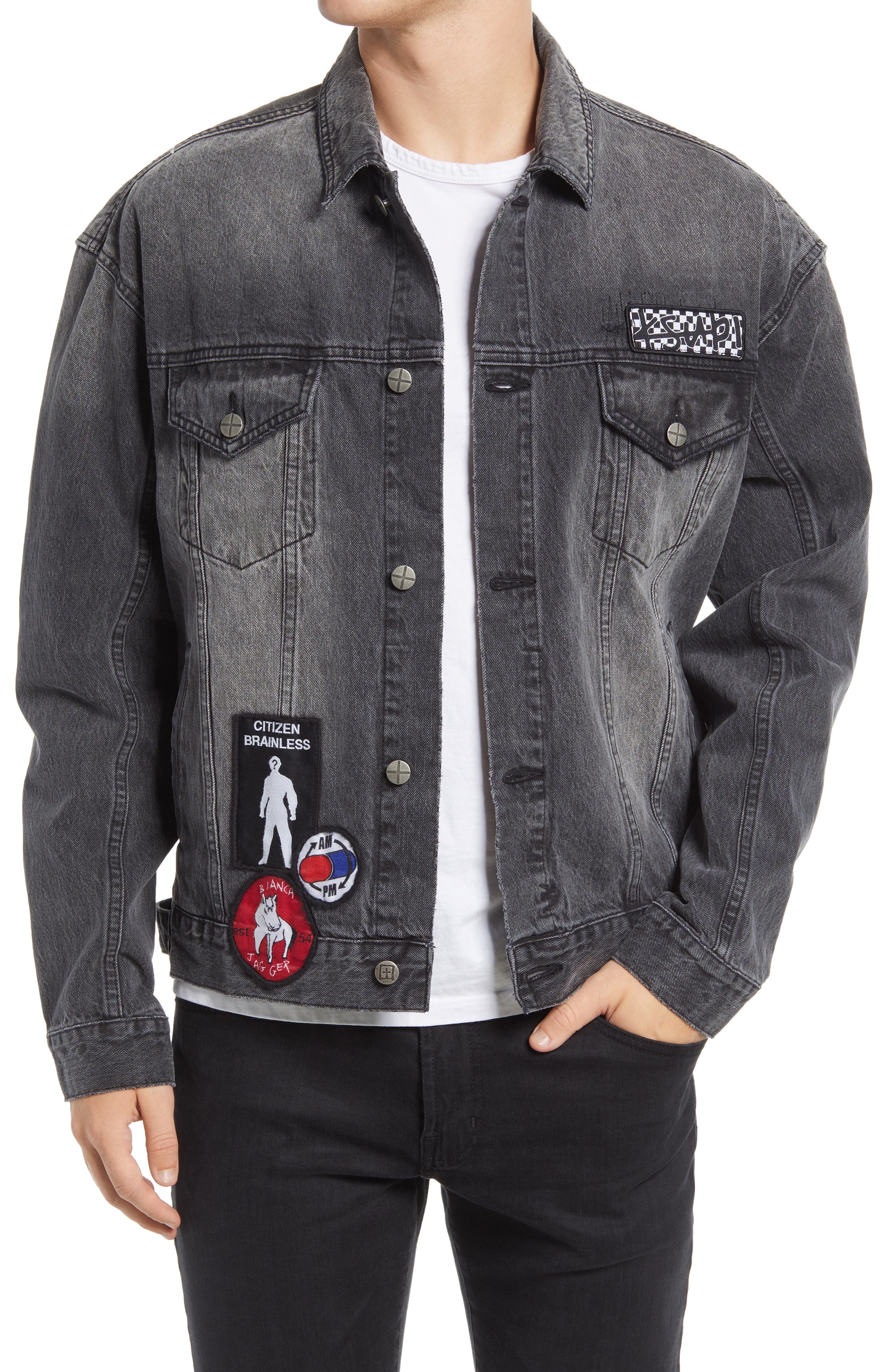 Ksubi Oh G Retox Denim Jacket in Black at Nordstrom, Size Large