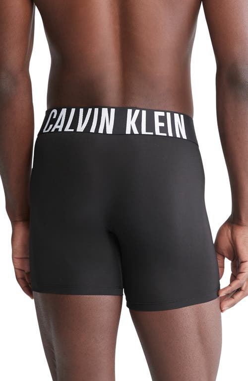 Calvin Klein 3-pack Intense Power Microfiber Boxer Briefs In Black/black