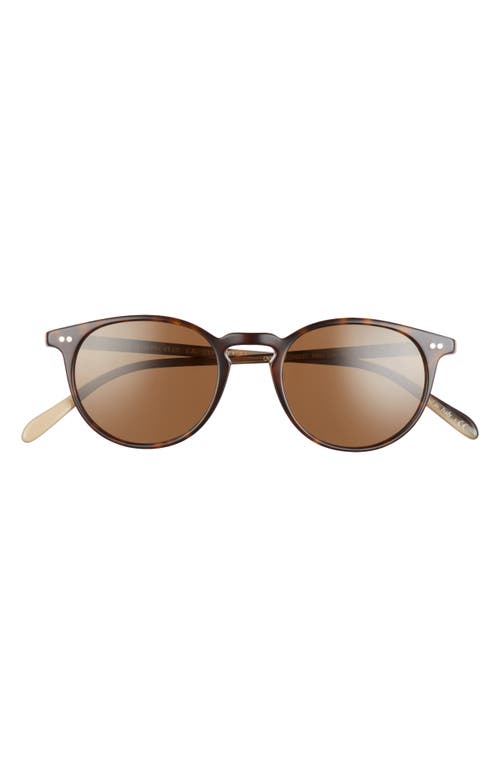 Oliver Peoples Riley 49mm Polarized Round Sunglasses in Pol Brown at Nordstrom