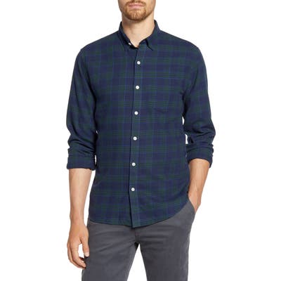 Bonobos Slim Fit Plaid Flannel Button-Up Shirt Blue