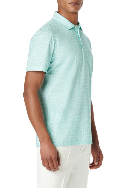 Shop Bugatchi Victor Ooohcotton® Palm Print Polo In Mint