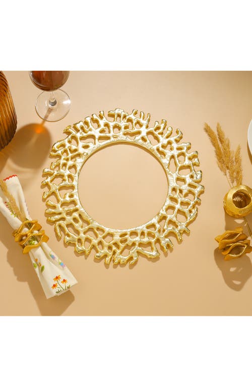 Tiramisu Golden Gleam Metallic Charger Plate In Gold