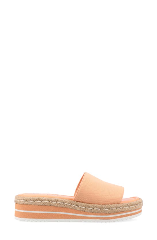 Shop Journee Collection Rosey Wedge Sandal In Peach