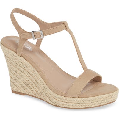 Charles By Charles David Lili T-Strap Wedge Sandal- Beige