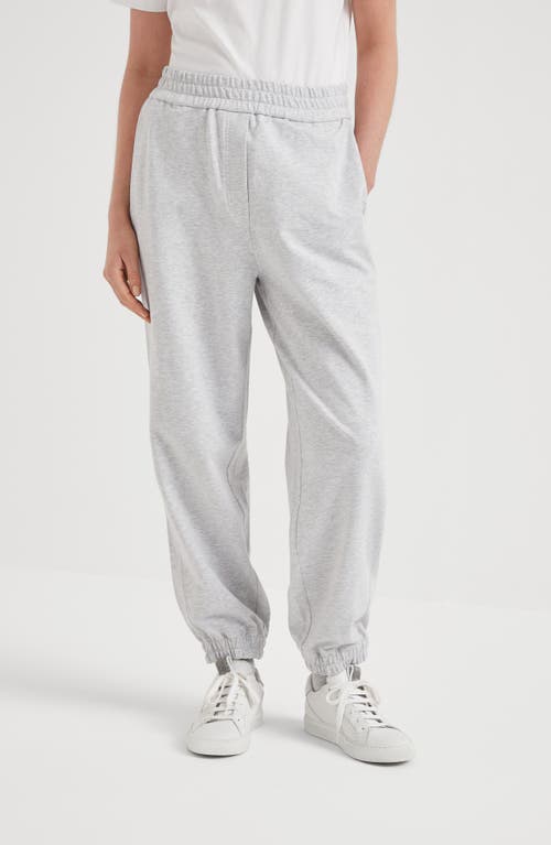 Shop Brunello Cucinelli Track Trousers In Silver