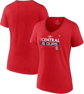 Women's Fanatics Branded Red St. Louis Cardinals 2022 NL Central Division  Champions Locker Room V-Neck