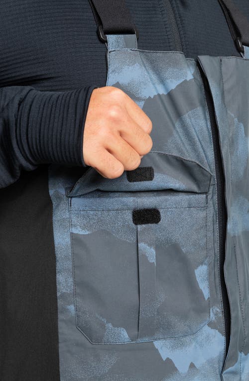 Quiksilver Utility Waterproof Snow Bibs In Mountain Spray Flint Stone