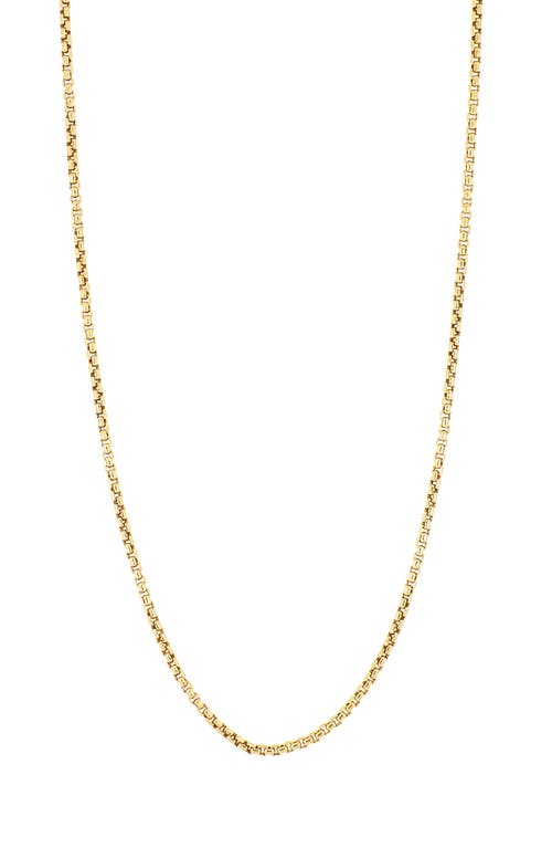 Bony Levy 14K Gold Box Chain Necklace in Yellow Gold at Nordstrom, Size 18