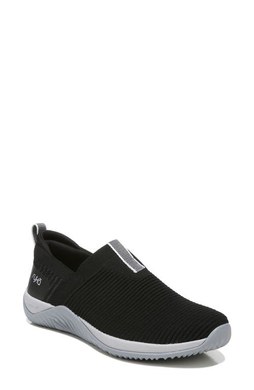 Ryka Echo Womens Slip On Activewear Athletic And Training Shoes In Black/black