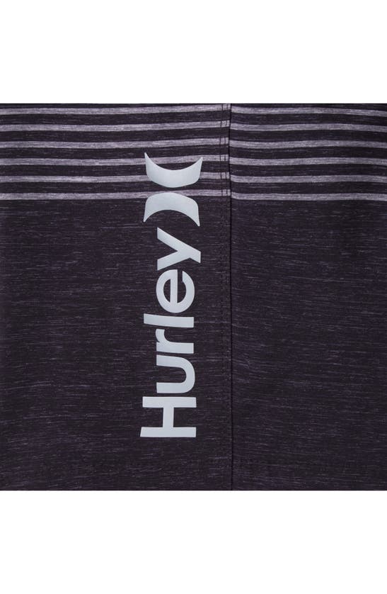 Shop Hurley Epic Ombré Stripe Swim Trunks In Black
