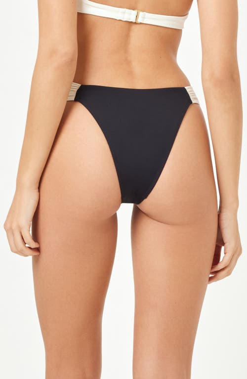 L*space Lspace Dolce Bikini Bottoms In Black/cream