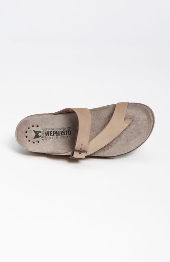 Shop Mephisto Helen Toe Loop Sandal In Fog Ginkgo