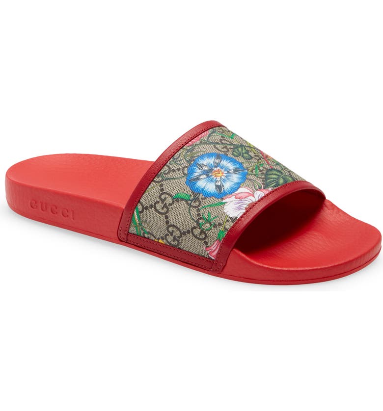 Gucci Floral GG Supreme Slide Sandal (Women) | Nordstrom