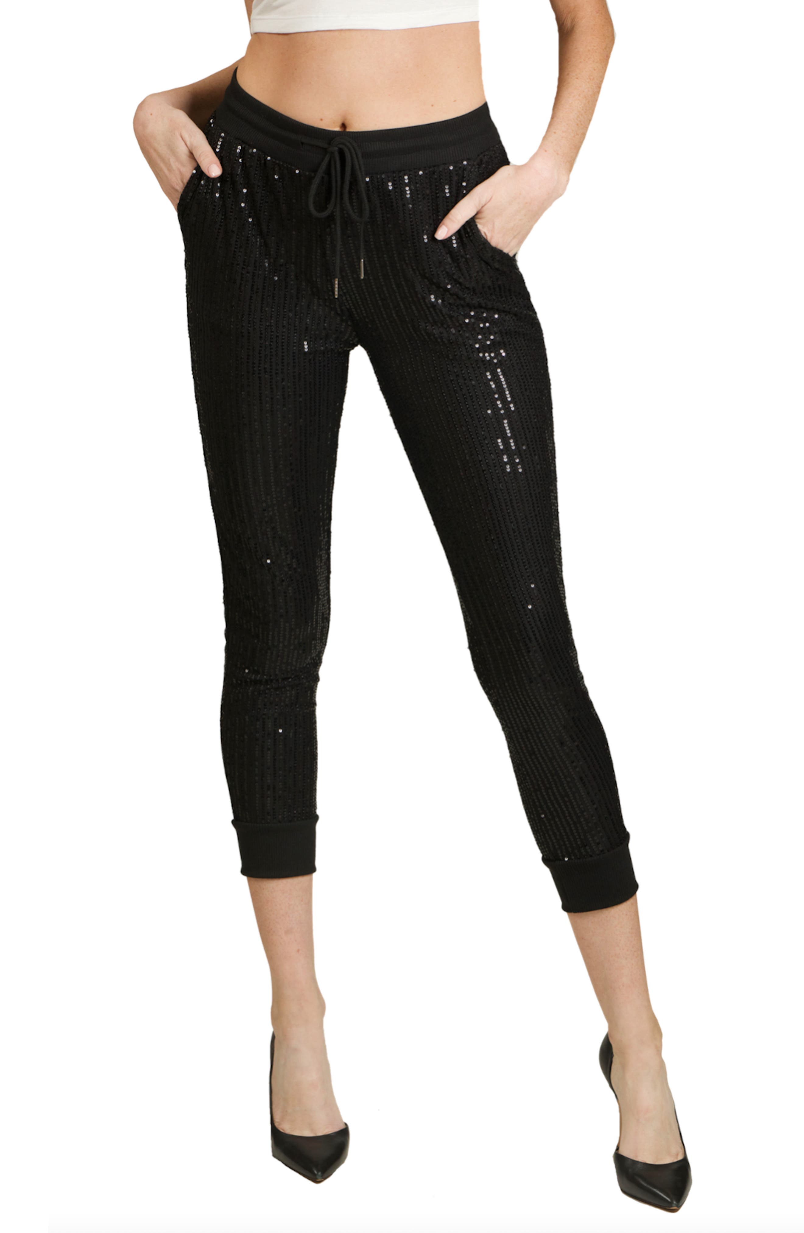 sequin jogging suit