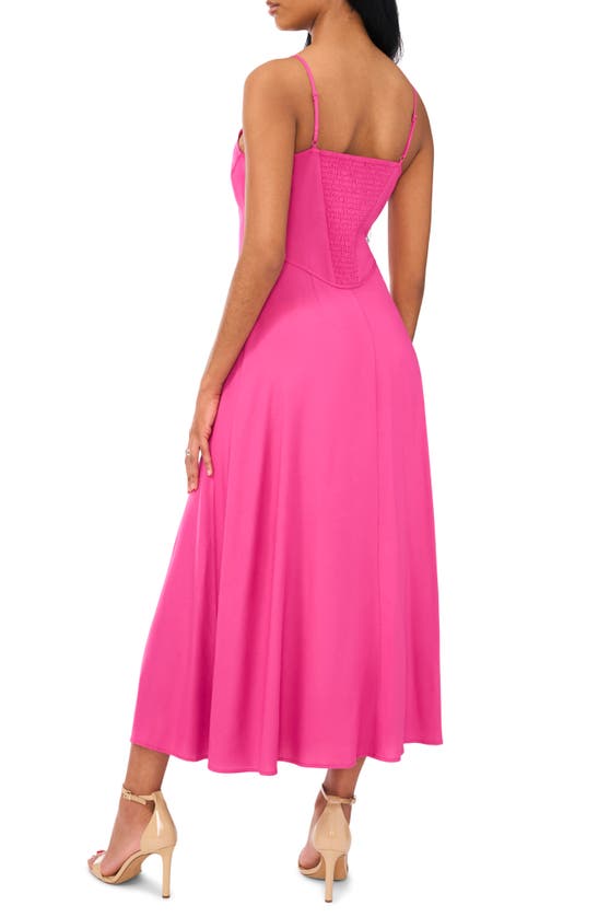 Shop Halogen Princess Seam Midi Dress In Cactus Flower Pink