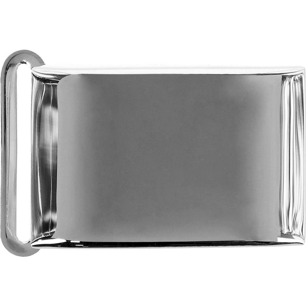 Trafalgar 25mm Smooth Polished Finish Compression Belt Buckle In Polish Silver