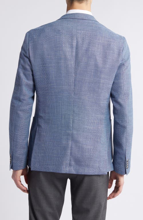 Hugo Boss Boss Hanry Slub Stretch Sport Coat In Open Blue