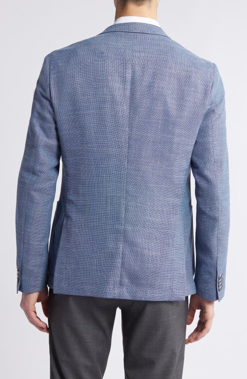 Shop Hugo Boss Boss Hanry Slub Stretch Sport Coat In Open Blue