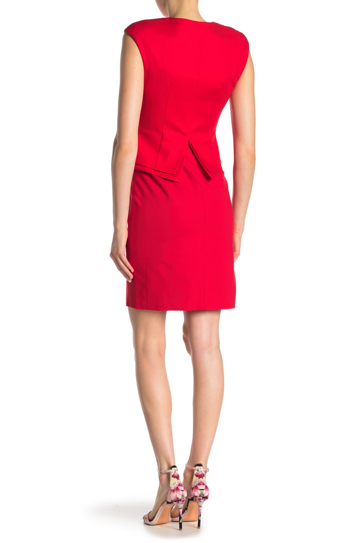 ted baker red peplum dress