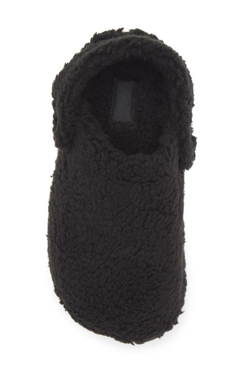 Crocs Classic Cozzzy Faux Fur Slipper Clog In Black
