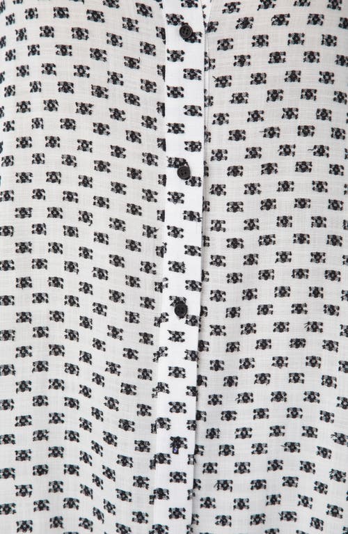 Andine Essen Le Marais Cotton Button-up Shirt In White And Black