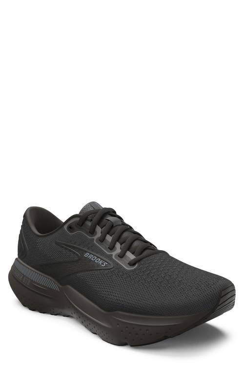 Shop Brooks Glycerin Gts 21 Running Shoe In Black/black/ebony