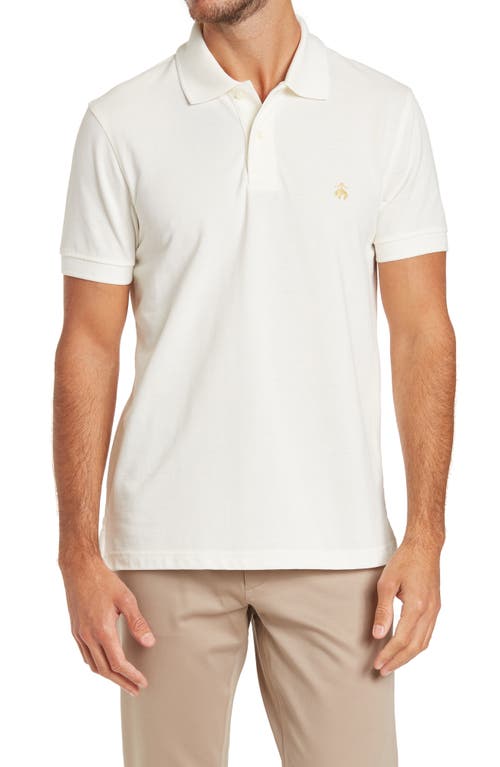 Brooks Brothers Solid Piqué Slim Fit Polo in Ivory/Off White