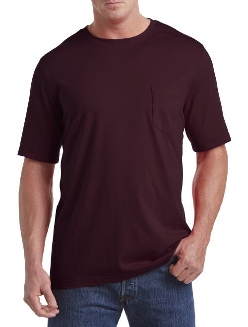 Shop Harbor Bay By Dxl Moisture-wicking Pocket T-shirt In Fig