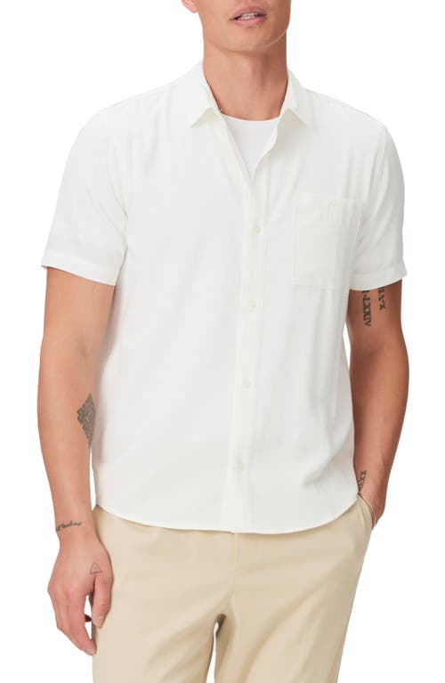 PAIGE Wilmer Short Sleeve Button-Up Shirt Dried Coconut at Nordstrom,