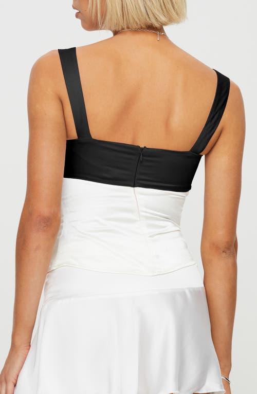 Shop Princess Polly Chantell Colorblock Tank In Black/cream