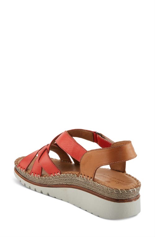 Spring Step Migula Slingback Wedge Sandal In Red